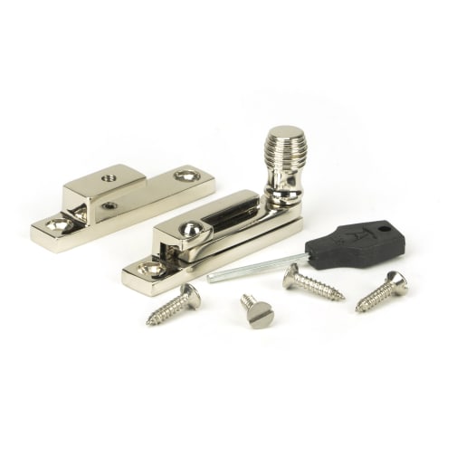 From The Anvil Polished Nickel Beehive Quadrant Fastener - Narrow