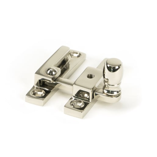 From The Anvil Polished Nickel Mushroom Quadrant Fastener - Narrow
