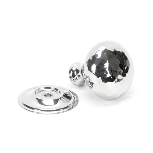 From the Anvil Hammered Mushroom Cabinet Knob 32mm Polished Chrome