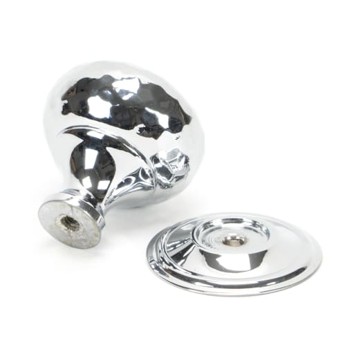 From the Anvil Hammered Mushroom Cabinet Knob 32mm Polished Chrome