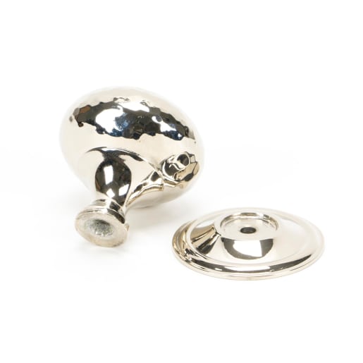 From The Anvil Polished Nickel Hammered Mushroom Cabinet Knob 38mm