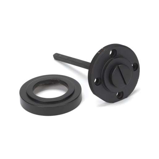 From The Anvil Aged Bronze Round Thumbturn Set (Art Deco)