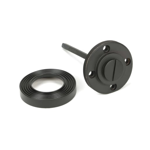 From The Anvil Aged Bronze Round Thumbturn Set (Beehive)