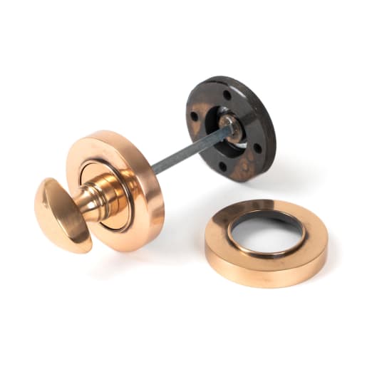 From The Anvil Polished Bronze Round Thumbturn Set (Plain)