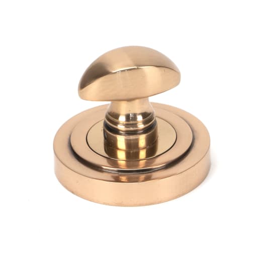 From The Anvil Polished Bronze Round Thumbturn Set (Art Deco)