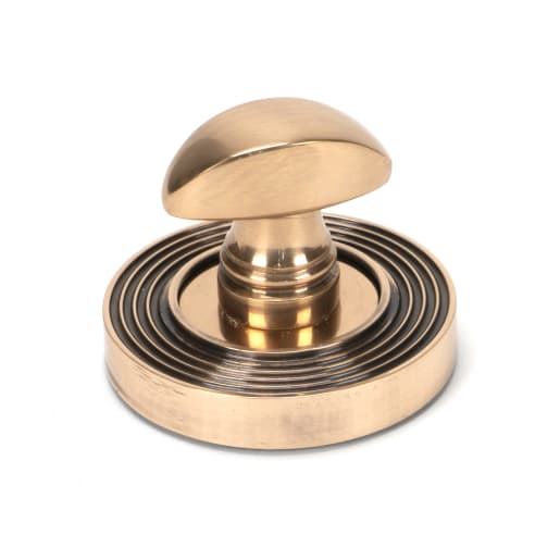 From The Anvil Polished Bronze Round Thumbturn Set (Beehive)