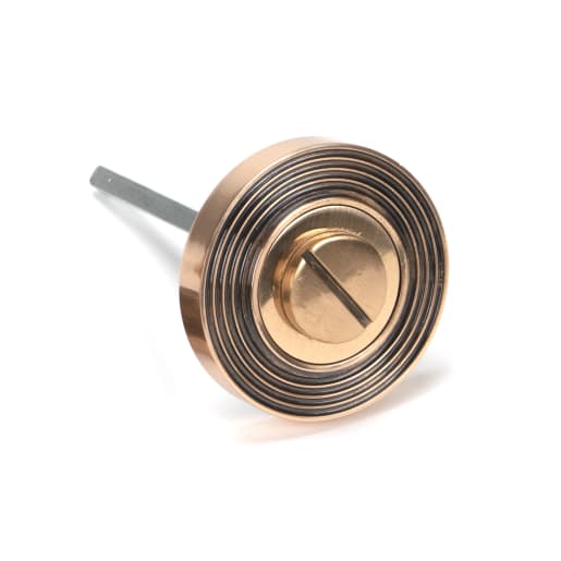 From The Anvil Polished Bronze Round Thumbturn Set (Beehive)
