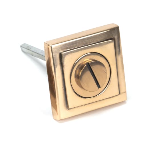 From The Anvil Polished Bronze Round Thumbturn Set (Square)
