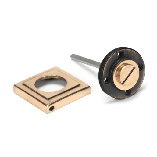 From The Anvil Polished Bronze Round Thumbturn Set (Square)