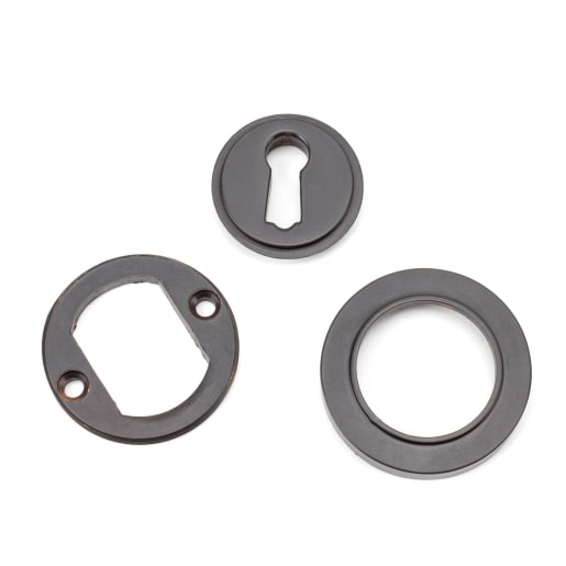 From The Anvil Aged Bronze Round Escutcheon (Plain)
