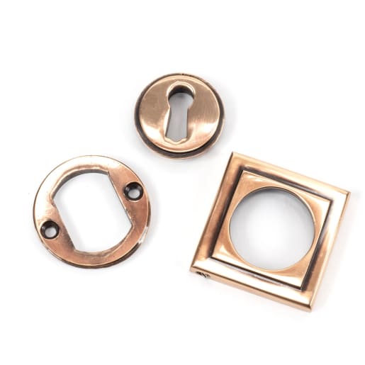 From The Anvil Polished Bronze Round Escutcheon (Square)