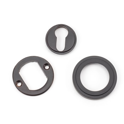 From The Anvil Aged Bronze Round Euro Escutcheon (Art Deco)