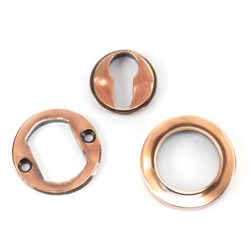 From The Anvil Polished Bronze Round Euro Escutcheon (Plain)