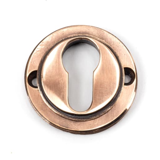 From The Anvil Polished Bronze Round Euro Escutcheon (Plain)