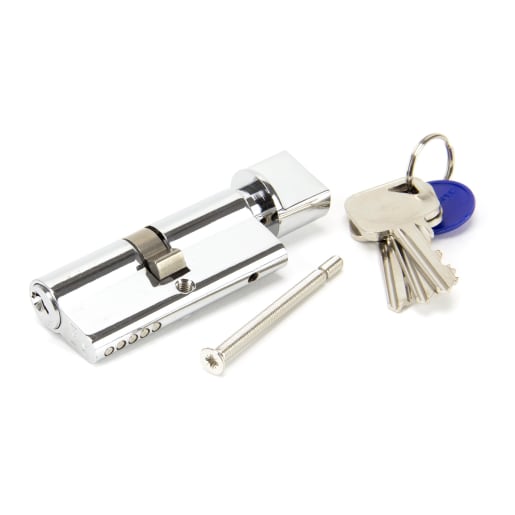 From The Anvil Polished Chrome 35/35 5pin Euro Cylinder/Thumbturn KA
