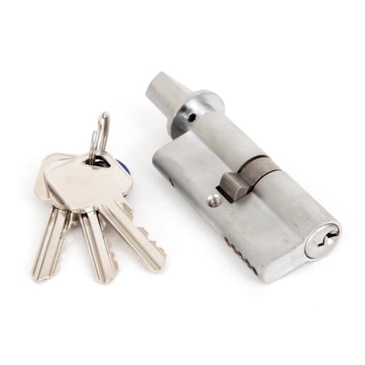 From The Anvil Satin Chrome 35/35 5pin Euro Cylinder/Thumbturn KA