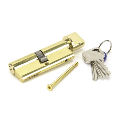 From The Anvil Lacquered Brass 40/40 5pin Euro Cylinder/Thumbturn KA