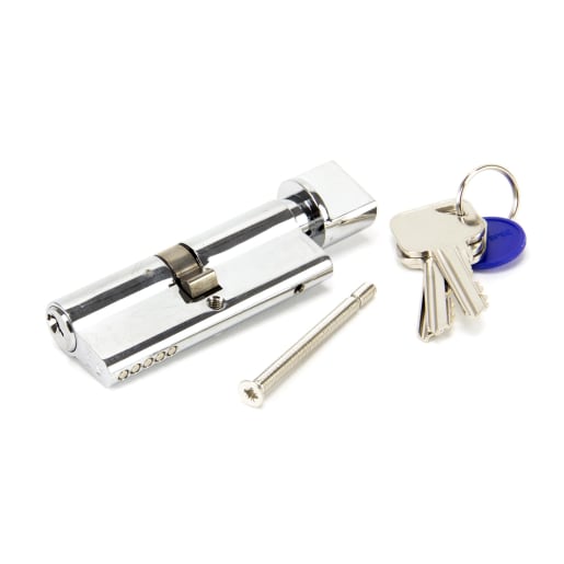 From The Anvil Polished Chrome 40/40 5pin Euro Cylinder/Thumbturn KA
