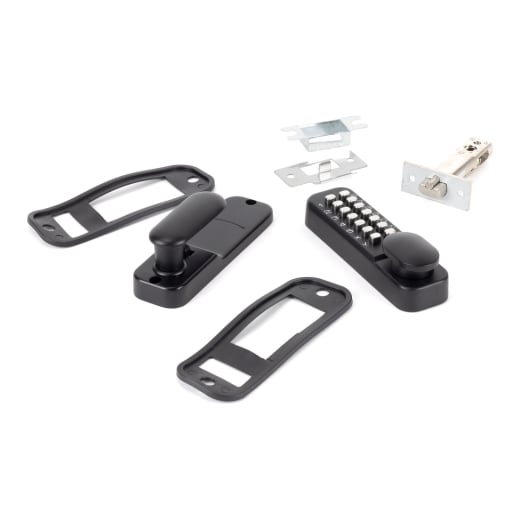 From The Anvil Black Digital Keypad Lock + 60mm Backset Latch Bolt