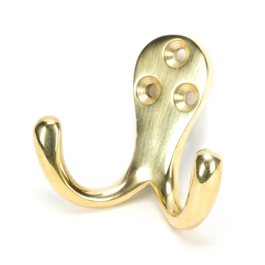 From The Anvil Polished Brass Celtic Double Robe Hook