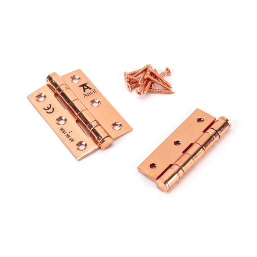 From the Anvil Ball Bearing Butt Hinge 76mm Polished Bronze (Pair)