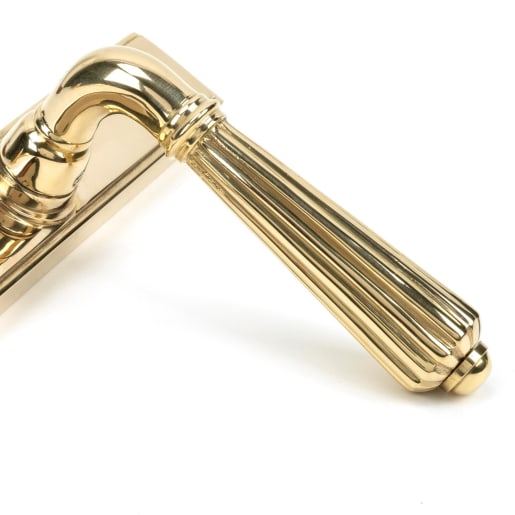 From The Anvil Polished Brass Hinton Slimline Lever Espag. Lock Set