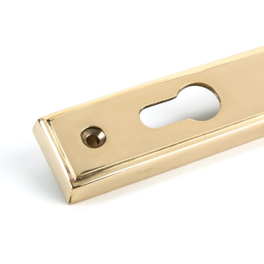 From The Anvil Polished Brass Hinton Slimline Lever Espag. Lock Set