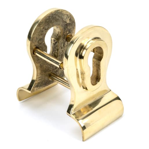 From The Anvil Polished Brass 50mm Euro Door Pull (Back to Back fixings)