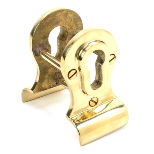 From The Anvil Polished Brass 50mm Euro Door Pull (Back to Back fixings)