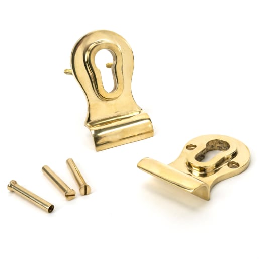 From The Anvil Polished Brass 50mm Euro Door Pull (Back to Back fixings)