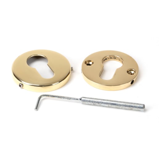 From The Anvil Polished Brass 52mm Regency Concealed Escutcheon