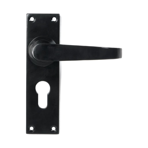 From The Anvil Black Deluxe Lever Euro Lock Set