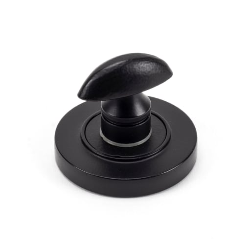 From The Anvil Matt Black Round Thumbturn Set (Plain)