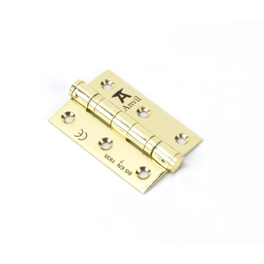 From the Anvil Ball Bearing Butt Hinge 76mm Polished Brass (Pair)