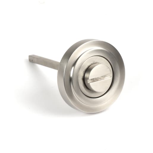 From The Anvil Satin Marine SS (316) Round Thumbturn Set (Art Deco)