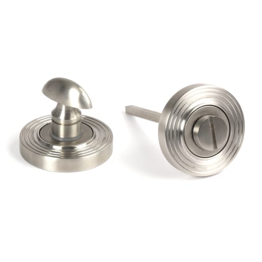 From The Anvil Satin Marine SS (316) Round Thumbturn Set (Beehive)