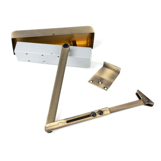 From The Anvil Aged Brass Size 2-5 Door Closer & Cover