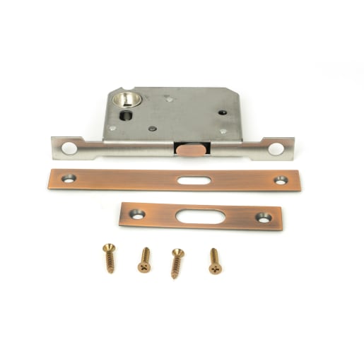 From The Anvil Polished Bronze 50mm Sliding Door Lock