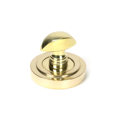 From The Anvil Polished Brass Round Thumbturn Set (Art Deco)