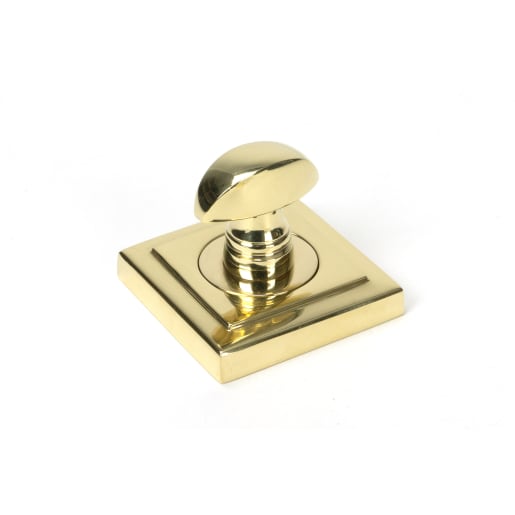 From The Anvil Polished Brass Round Thumbturn Set (Square)