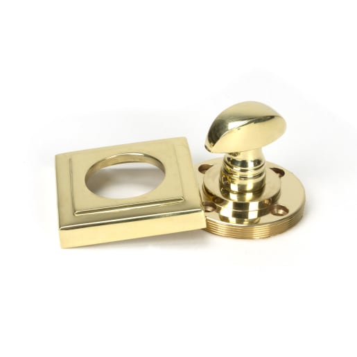 From The Anvil Polished Brass Round Thumbturn Set (Square)