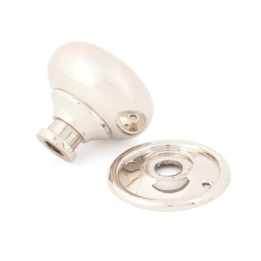 From the Anvil Mushroom Mortice/Rim Knob Set Polished Nickel