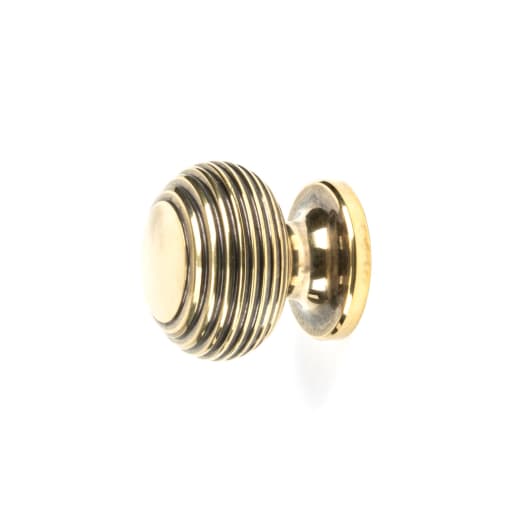 From the Anvil Beehive Cabinet Knob 30mm Aged Brass