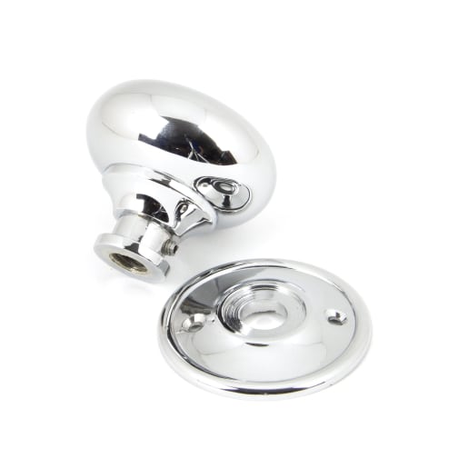 From the Anvil Mushroom Mortice/Rim Knob Set Polished Chrome