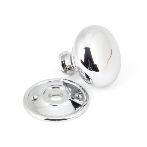 From the Anvil Mushroom Mortice/Rim Knob Set Polished Chrome