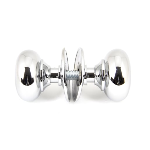 From the Anvil Mushroom Mortice/Rim Knob Set Polished Chrome
