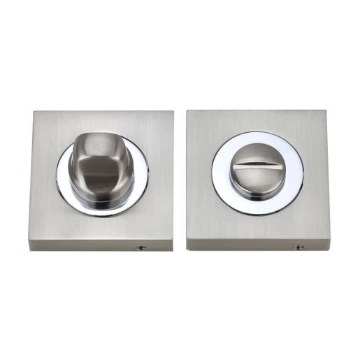 Fortessa Square Bathroom Turn & Release Satin Nickel