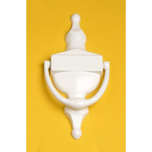 Trojan Contract Victorian Urn Style Door Knocker In White