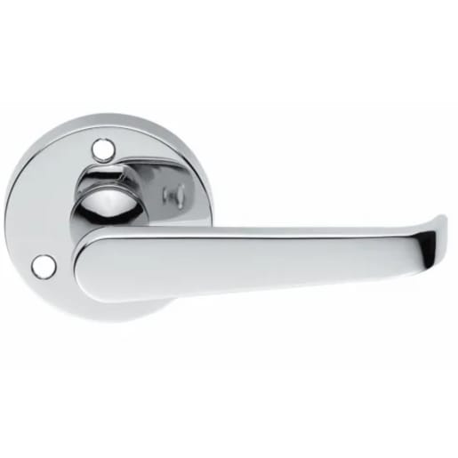 Victorian Lever on Rose Straight Handle Polished Chrome