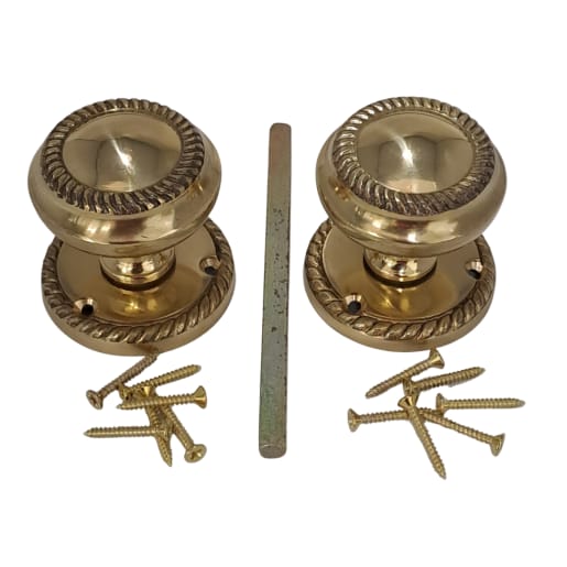 Tiger Georgian Mortice Door Knob Set Antique Bronze